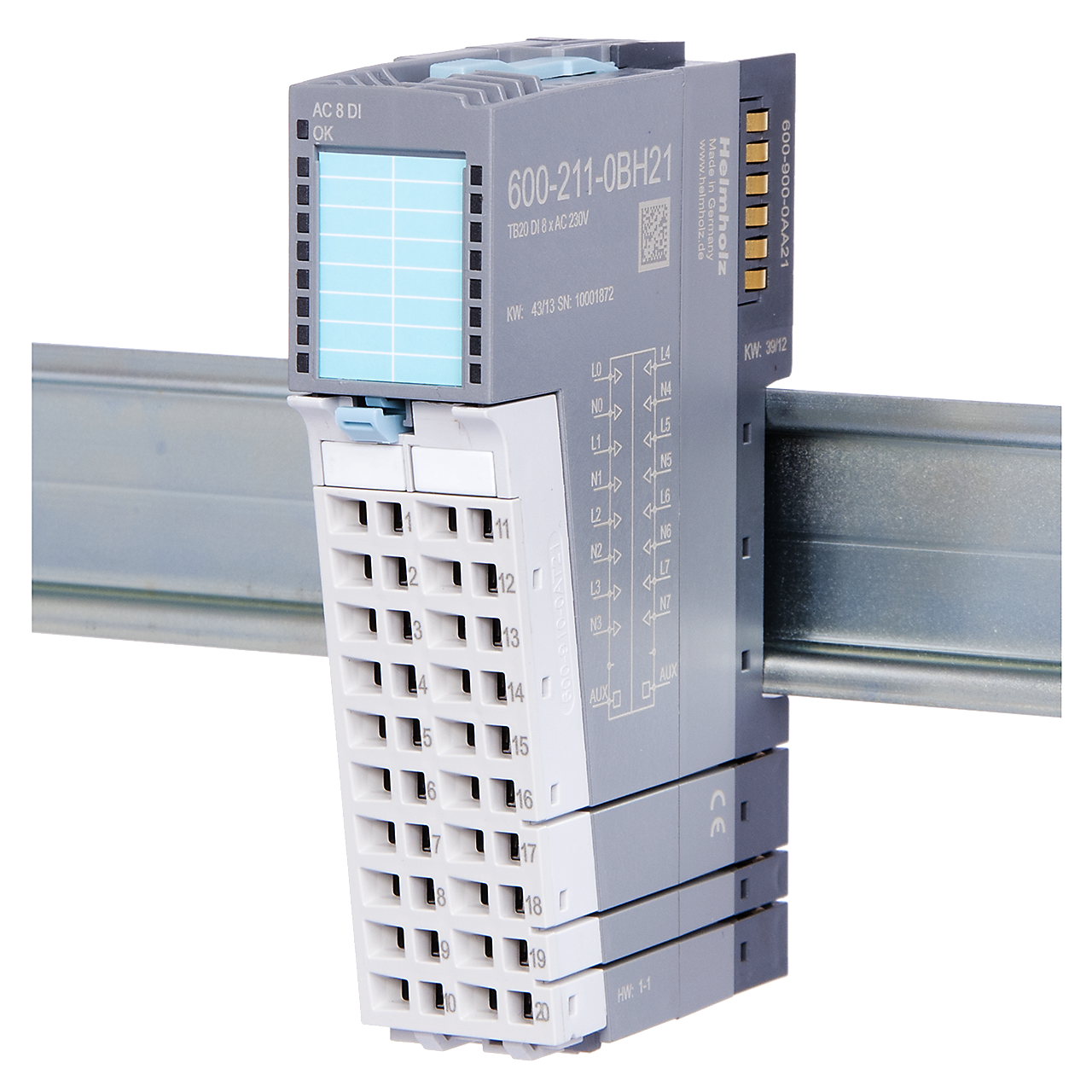 HELMHOLZ TB20 Modulo Entradas Digitales 8x AC230 600-211-0BH21