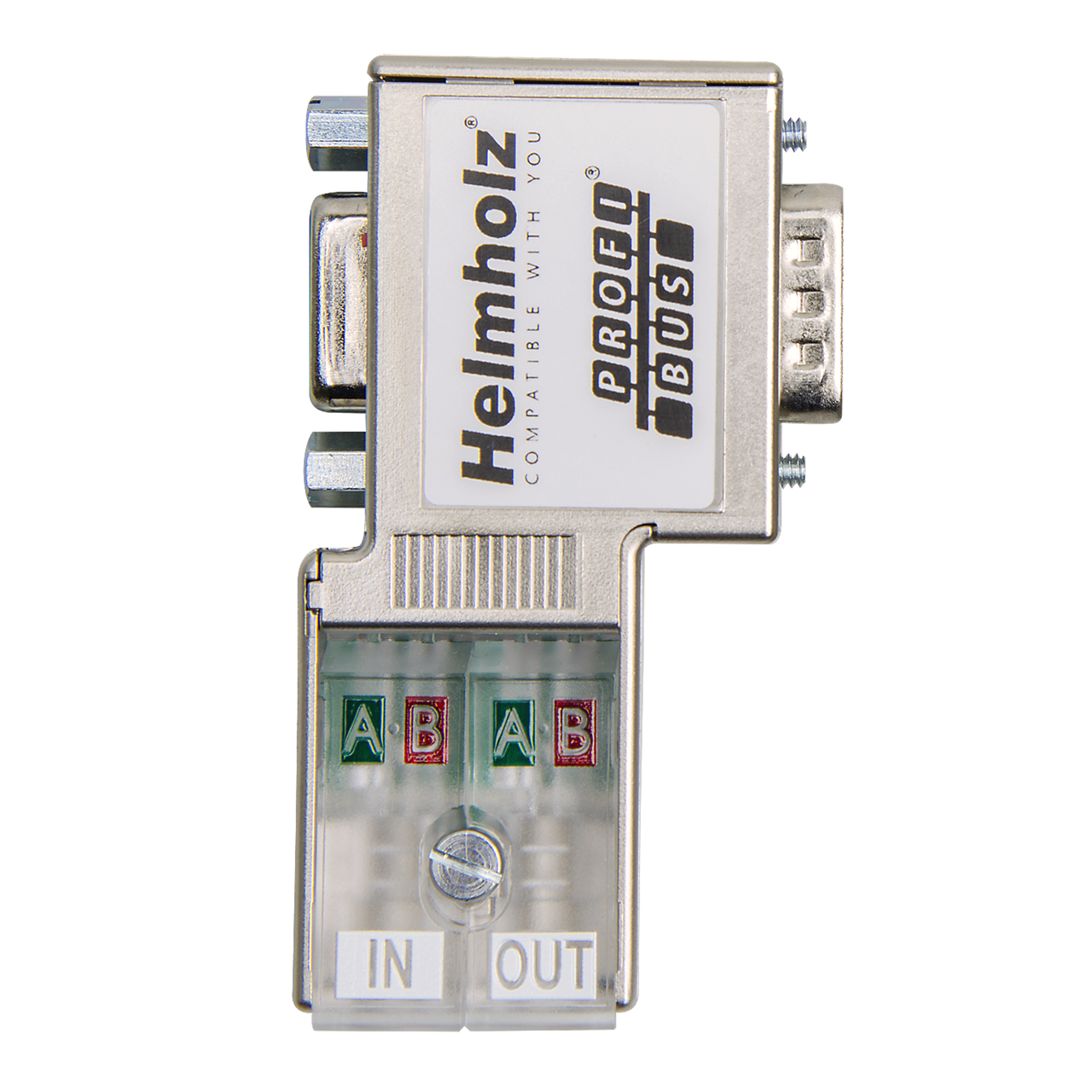 Helmholz Conector PROFIBUS 90° EasyConnect©, for solid/flexible cables, con conexion PG trasera 700-972-0BB50