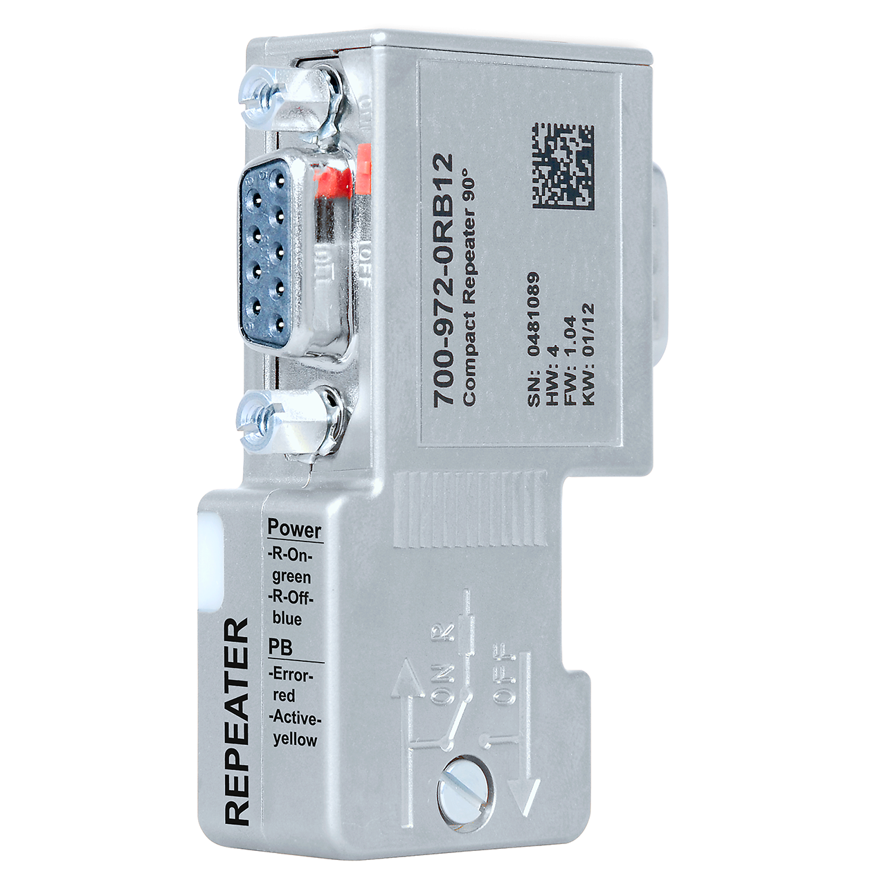 Helmholz Repetidor Compacto PROFIBUS, con PG, terminales tornillo 700-972-0RB12