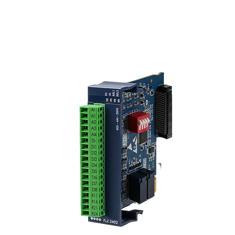 Ewon Tarjeta Flexy I/O (8 entradas digitales, 2 salidas digitales, 4 entradas analógicas)
