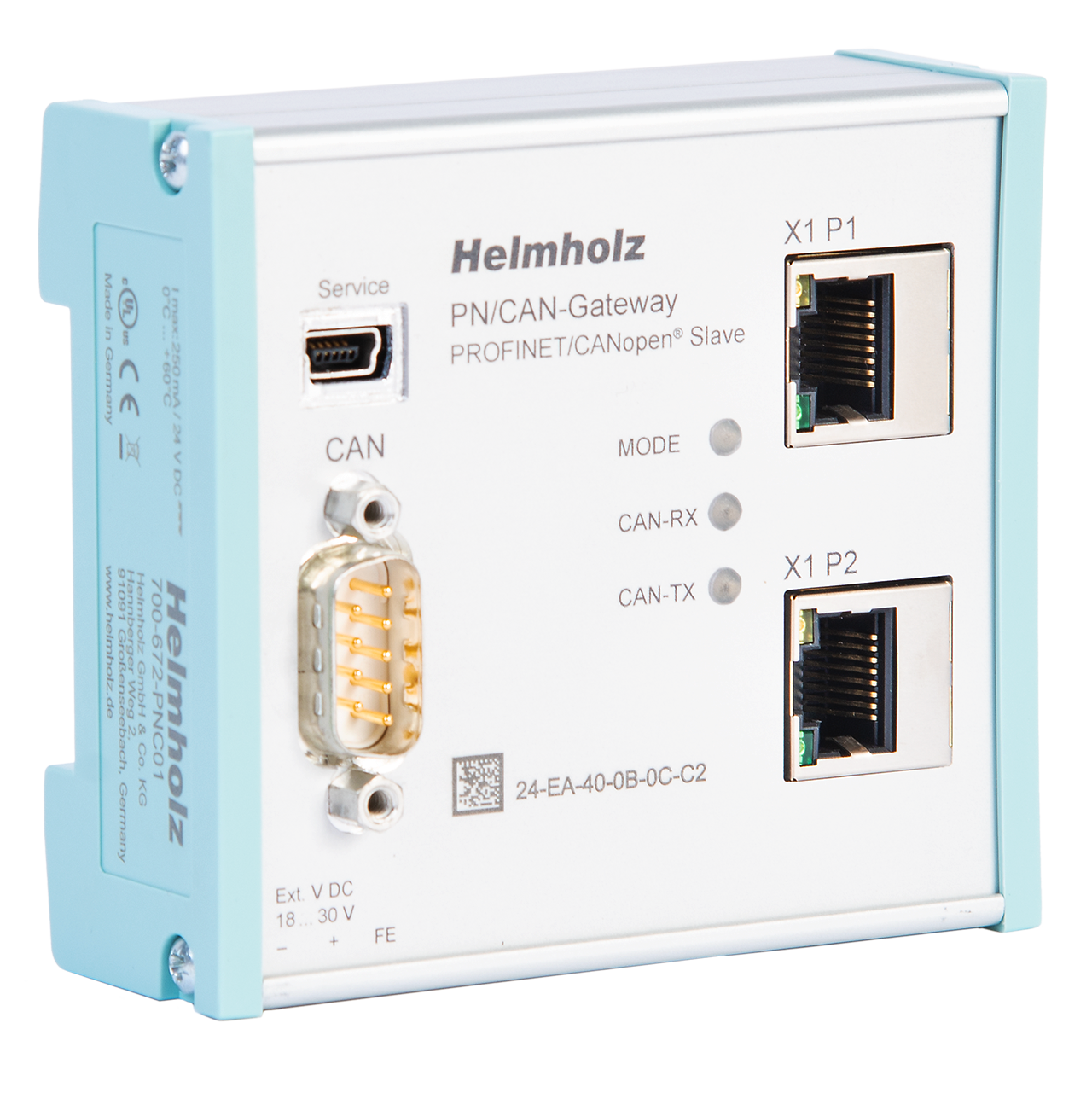 Helmholz PN/CAN Gateway, PROFINET/CANopen Esclavo 700-672-PNC01