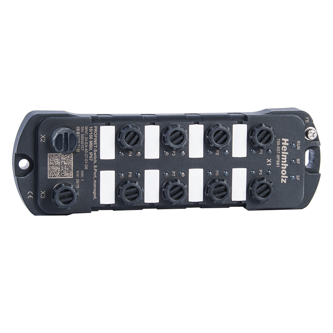 Helmholz PROFINET-Switch 8 puertos, administrable, IP67 700-857-8PS01