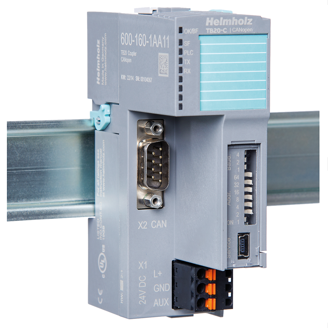 HELMHOLZ TB20 Acoplador CANopen 600-160-1AA11