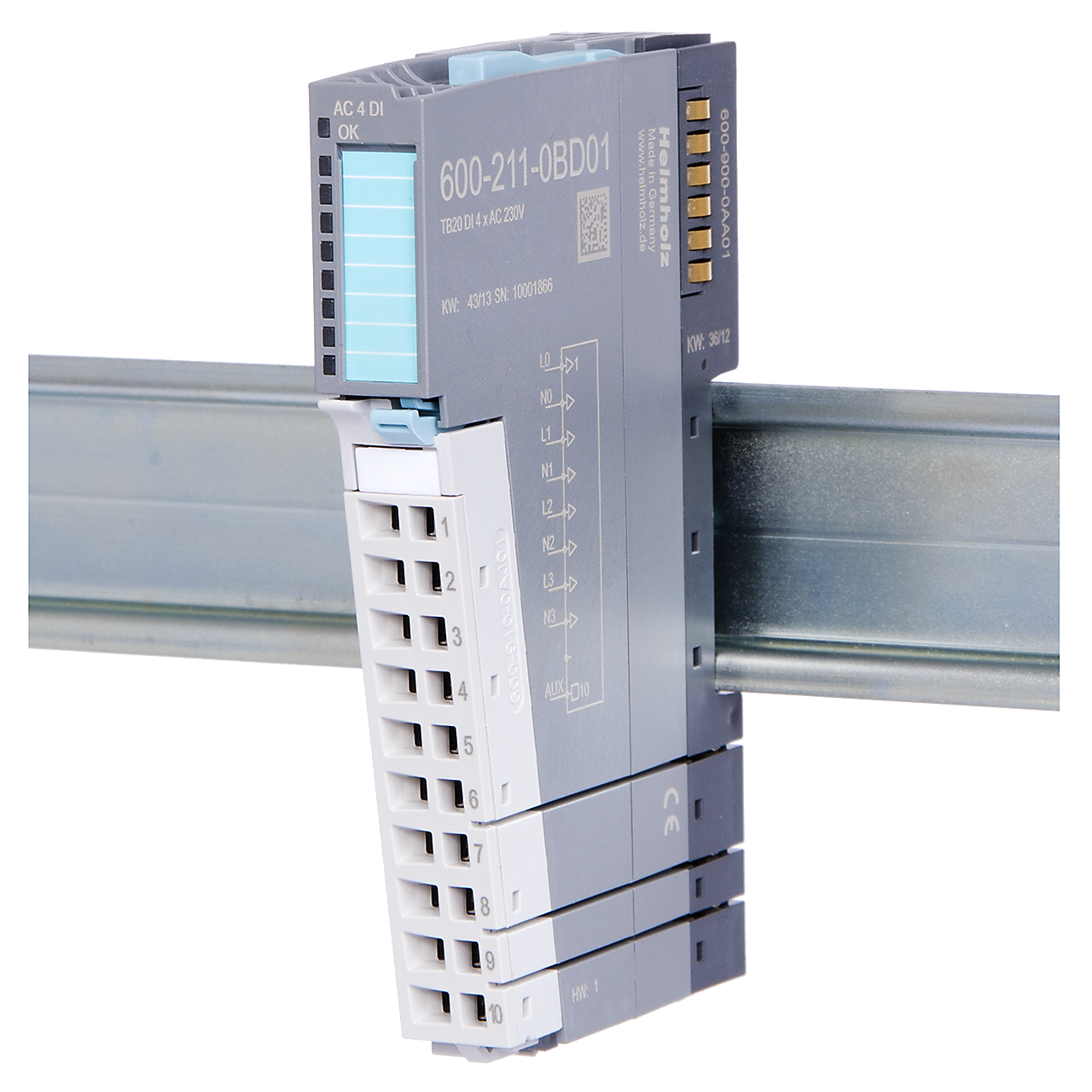 HELMHOLZ TB20 Modulo Entradas Digitales 4x AC 230 600-211-0BD01