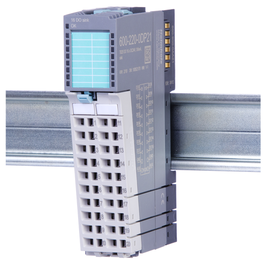 Helmholz TB20, Modulo Salidas Digitales - DO 16x DC 24 V, 300 mA, sink 600-220-0DP21