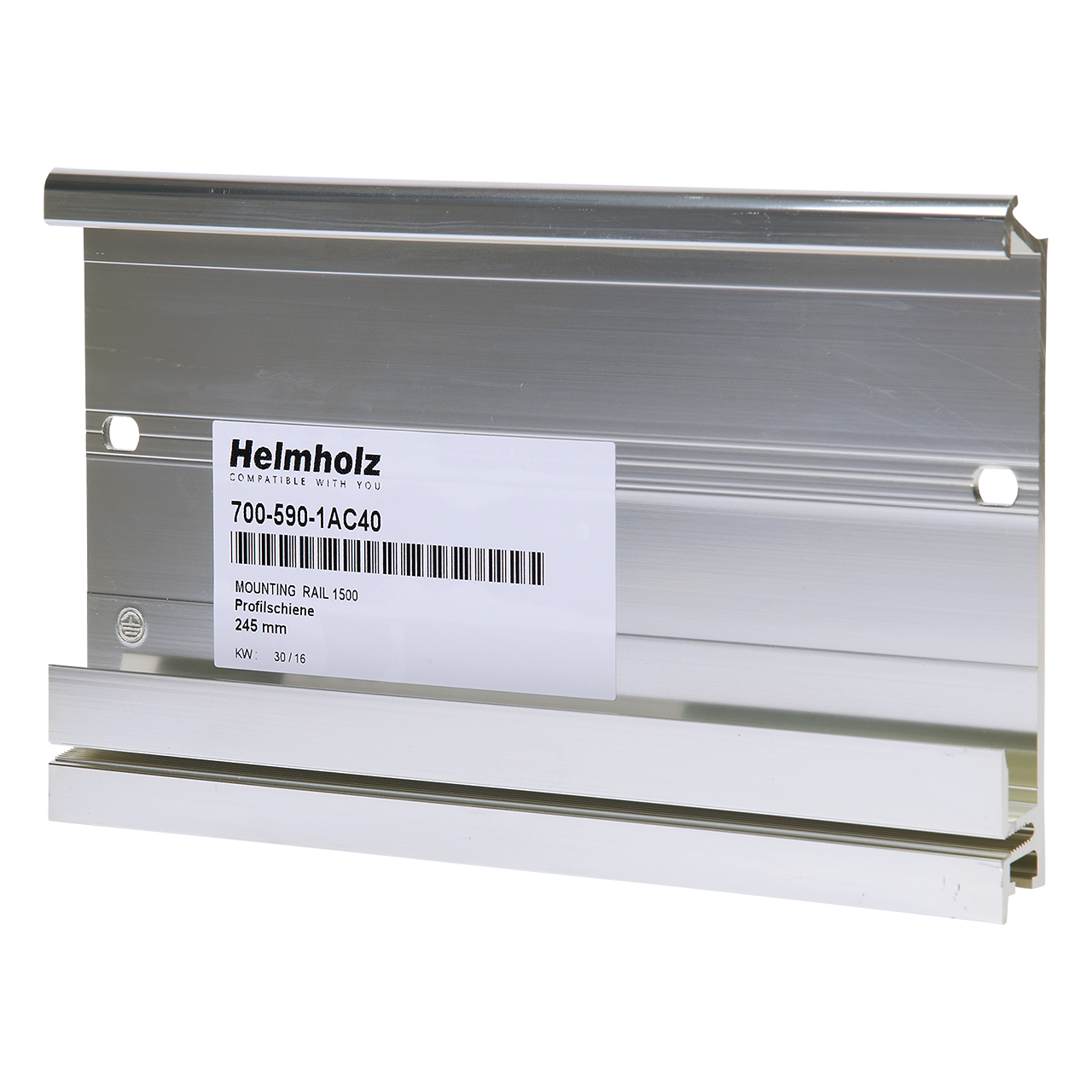 Helmholz Riel de Montaje para S7-1500, Longitud 70 mm 700-590-1AA07