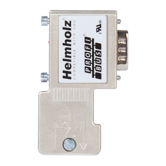 Helmholz Conector PROFIBUS 90°, sin conexion PG trasera, terminales de tornillo 700-972-0BA12