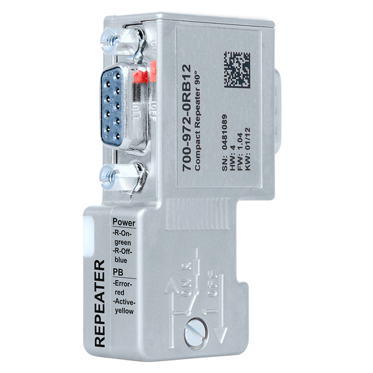 Helmholz Repetidor Compacto PROFIBUS, con PG, terminales tornillo 700-972-0RB12