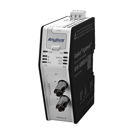 Anybus X-Gateway - Maestro Modbus TCP/IP - Adaptador/Esclavo ControlNet