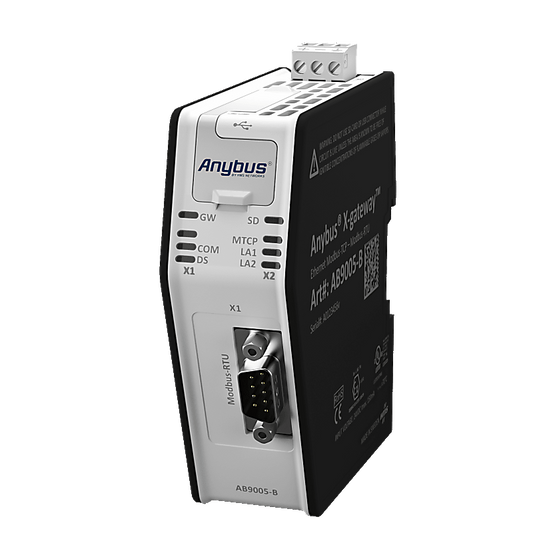 Anybus X-Gateway - Maestro Modbus TCP/IP - Adaptador/Esclavo EtherNet/IP 2 Puertos