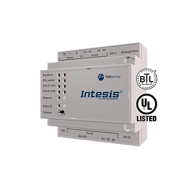 Intesis Modbus TCP y RTU Master a BACnet/IP & MS/TP 3000 puntos