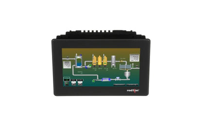 HMI Panorámico de 7" con 4 Seriales, 2 Ethernet, 2 USB Host, Dispositivo USB, Servidor Web y Registro de Datos