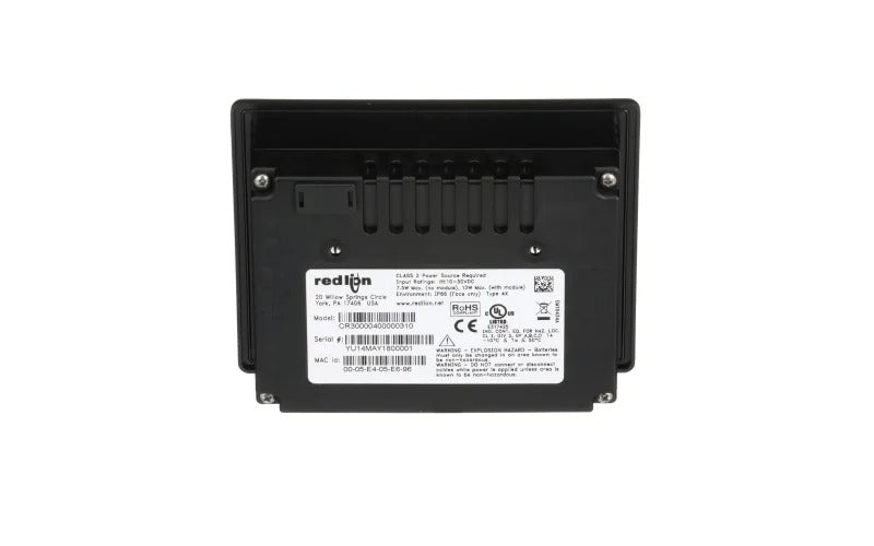 HMI Panorámico de 4.3" con 3 Seriales, 1 Ethernet, 1 USB Host, Dispositivo USB, Servidor Web y Registro de Datos