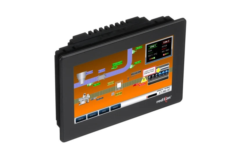 HMI Panorámico de 7" con 2 Seriales, 1 Ethernet, Dispositivo USB