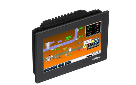 HMI Panorámico de 7" con 2 Seriales, 1 Ethernet, Dispositivo USB