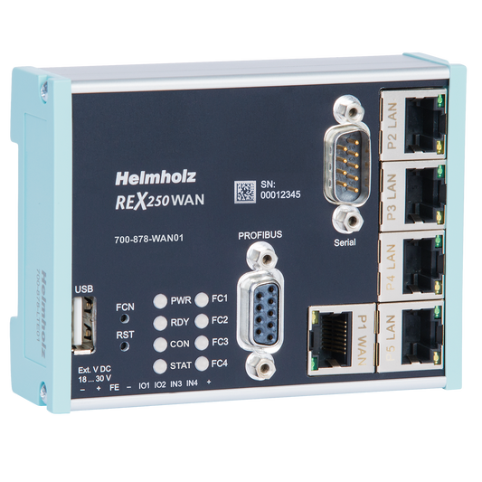 Helmholz REX 250 WAN, 1x PROFIBUS, 1x serial port 700-878-WAN02