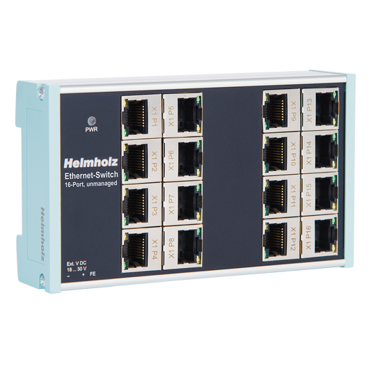 Helmholz Ethernet-Switch 16 puertos, no administrado, 10/100 MBit montaje en riel DIN 700-840-16S01