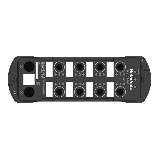 Helmholz Ethernet-Switch 8 puertos, no administrado, 10/100MBit, IP67 700-847-8ES01