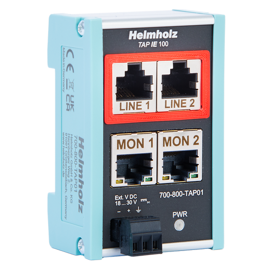 Helmholz TAP IE 100, Ethernet Test Access Point (punto acceso y medicion) para redes 10/100 MBps 700-800-TAP01