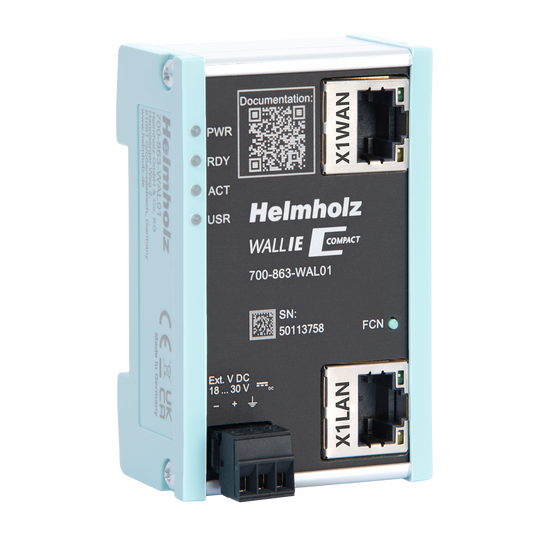 Helmholz WALL IE Compact, NAT Gateway / Firewall Industrial, Gigabit LAN/WAN 700-863-WAL01